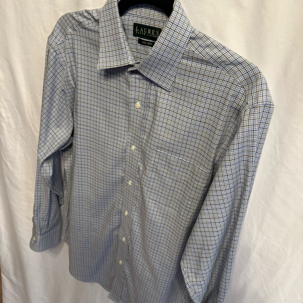 Lauren Ralph Lauren Men's Non-Iron Plaid Dress Shirt 15.5/32-33 Capsule Classic - Picture 2 of 12